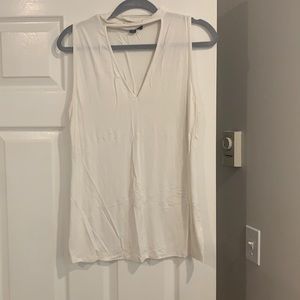 Large White Vneck Top